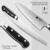 XINZUO 210mm Chef Knife 3 Layer 440C Core Clad Steel Kitchen Knives Stainless Steel Sharp Butchers Gyutou Knife with G10 Handle - Image 4