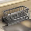 Kitchen Sink Drain Rack Organizer ABS Plastic Self-draining Sink Shelf Soap Sponge Holder Dishcloth Towel Rack filter basket - Image 4