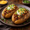 Baked chilli & jacket potatoes