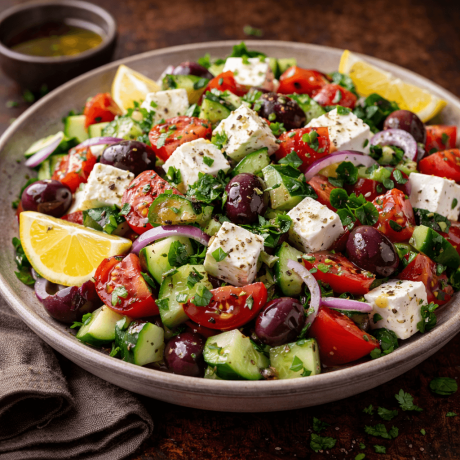 Greek Salad with Lemon