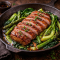 Pan-fried duck breast with pak choi & asparagus