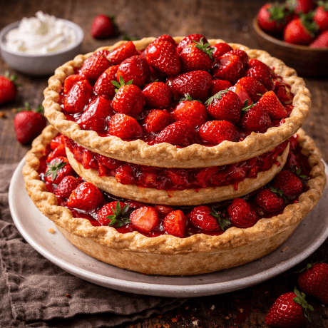 Two Tier Strawberry Pie