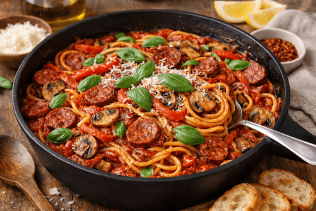 Easy One-Pot Chorizo Pasta Recipe – Quick & Flavorful Dinner