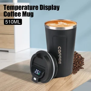 For Tea Water Coffee 510ML Temperature Display Thermo Cafe Thermal Mug Car Thermos Mug Coffee Mug Leak_Proof Travel Thermo Cup