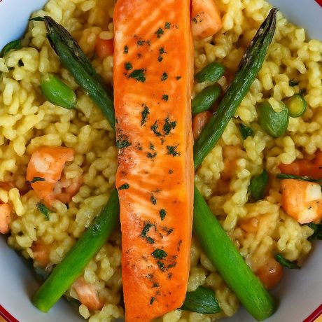 Salmon Prawn Risotto