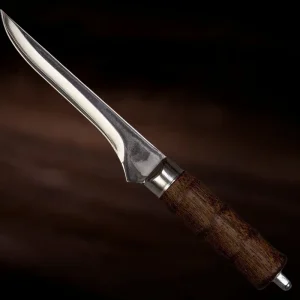 Damascus Pattern Chef Knife with Wooden Handle