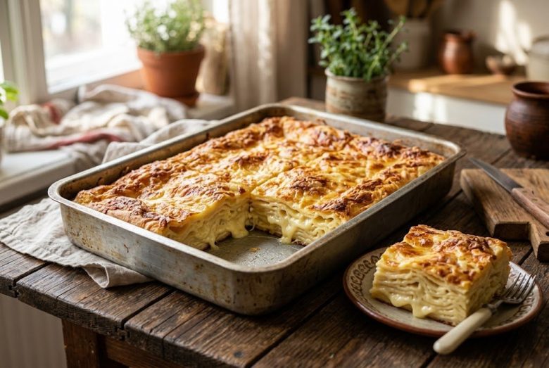 Achma – Georgian Layered Cheese Pie (Adjarian