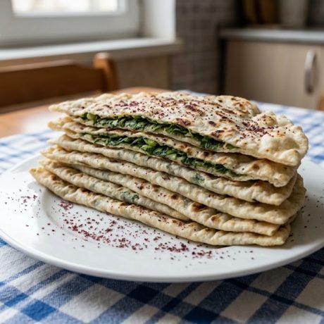 Kutab (Qutab) – Azerbaijani Herb-Stuffed Flatbread