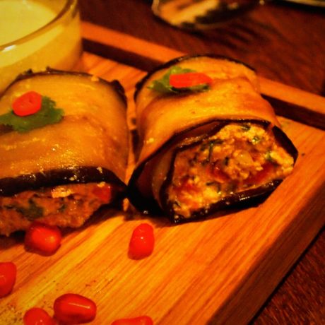 Badrijani Nigvzit – Georgian Eggplant Rolls with Walnut Paste