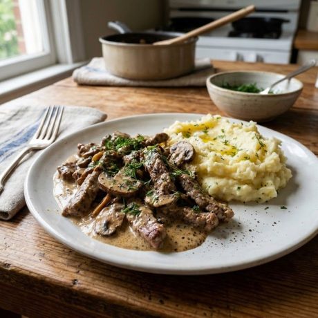 Beef Stroganoff – Classic Russian Recipe with Mushrooms