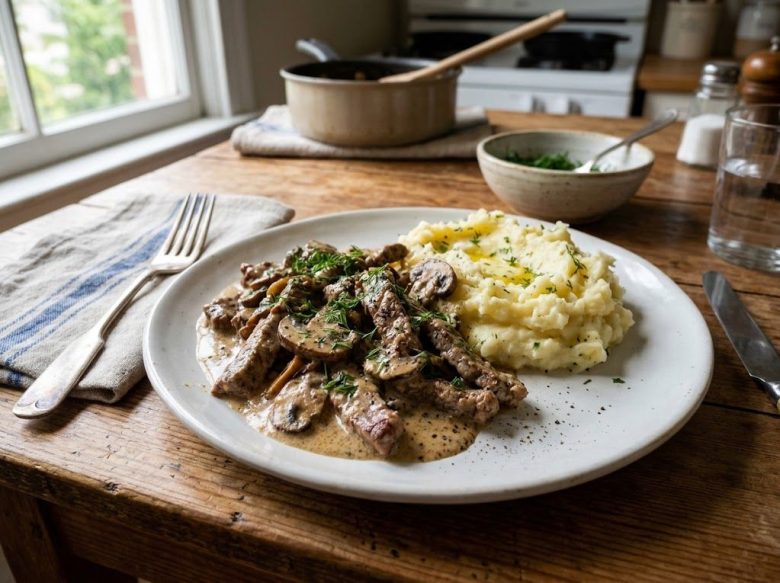Beef Stroganoff – Classic Russian Recipe with Mushrooms