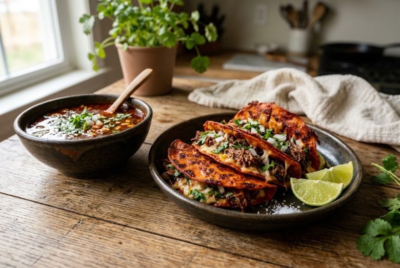 Birria Tacos – Mexican Braised Beef Tacos with Consommé