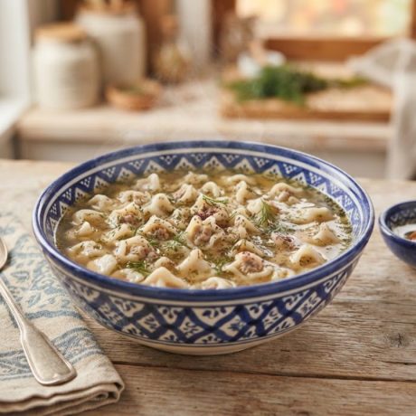 Dushbara – Azerbaijani Tiny Dumplings in Broth