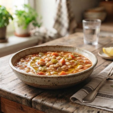 Fasolada – Greek White Bean Soup with Olive Oil