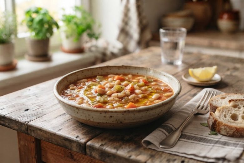 Fasolada – Greek White Bean Soup with Olive Oil