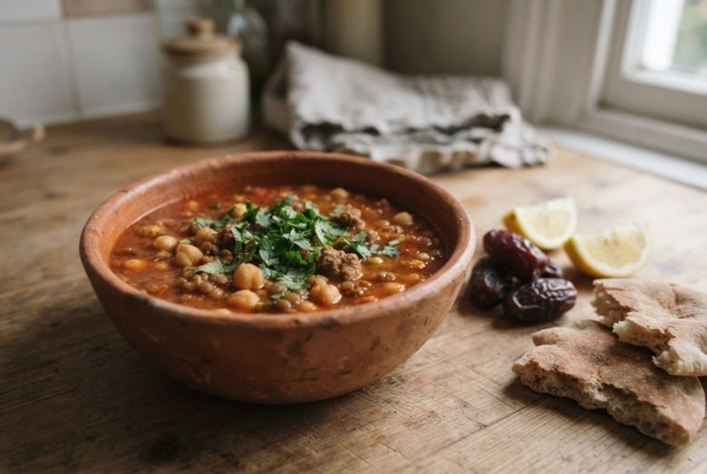Harira – Moroccan Tomato, Lentil and Chickpea Soup