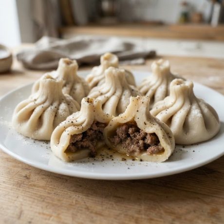 Khinkali – Georgian Soup Dumplings with Juicy Meat Filling