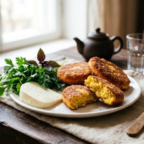 Mchadi – Georgian Cornbread Cakes