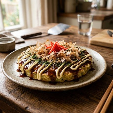 Okonomiyaki – Japanese Savory Cabbage Pancake