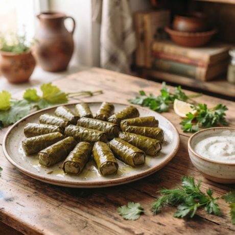 Tolma – Georgian Stuffed Grape Leaves with Meat and Herbs