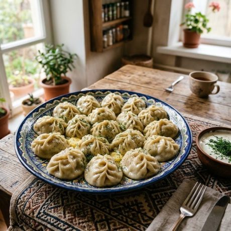 Manti – Uzbek Steamed Dumplings with Lamb and Onion