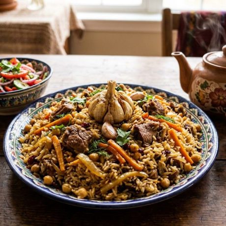 Uzbek Plov – Lamb Pilaf with Carrots and Cumin