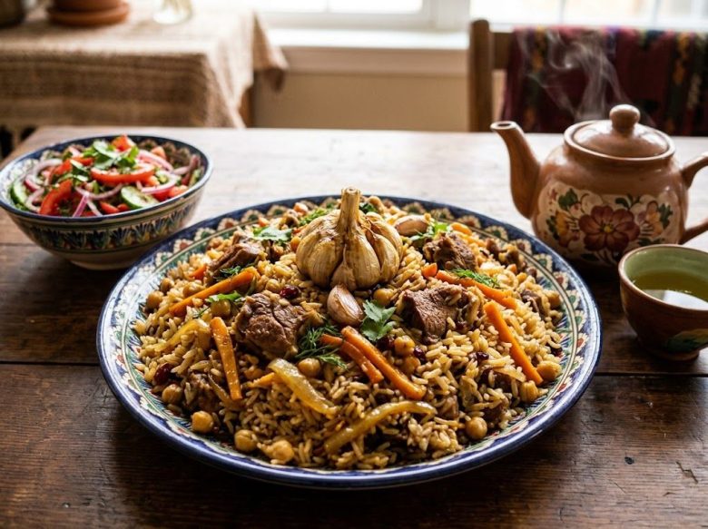 Uzbek Plov – Lamb Pilaf with Carrots and Cumin