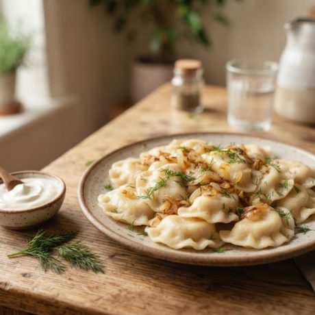 Varenyky – Ukrainian Dumplings with Potato and Fried Onion